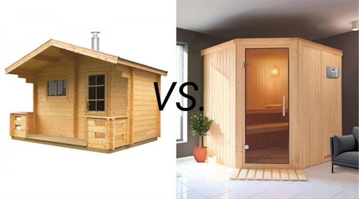 Sauna de exterior vs sauna de interior