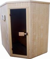 Cabina sauna pentru colt 2 x 1,5m