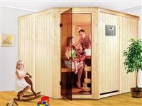 Sauna finlandeză molid, dimensiune 231x231x198 cm